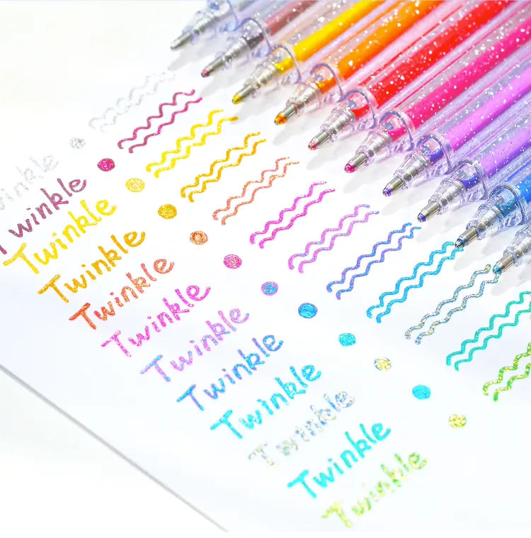 Glitter gel pen colors