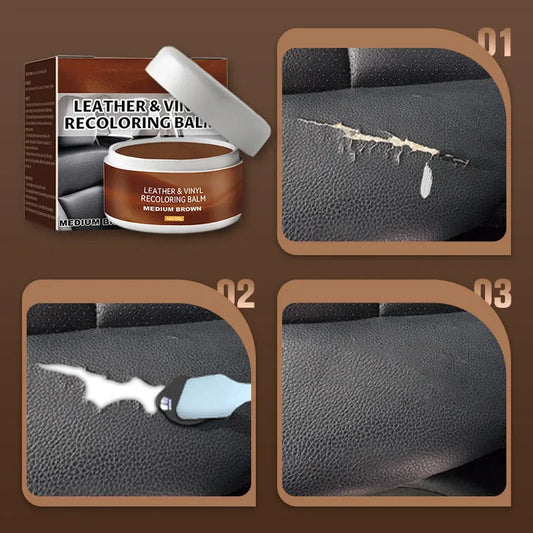 Leather & Vinyl Recoloring Balm | Leather Repair Paste – Restore Faded Leather
