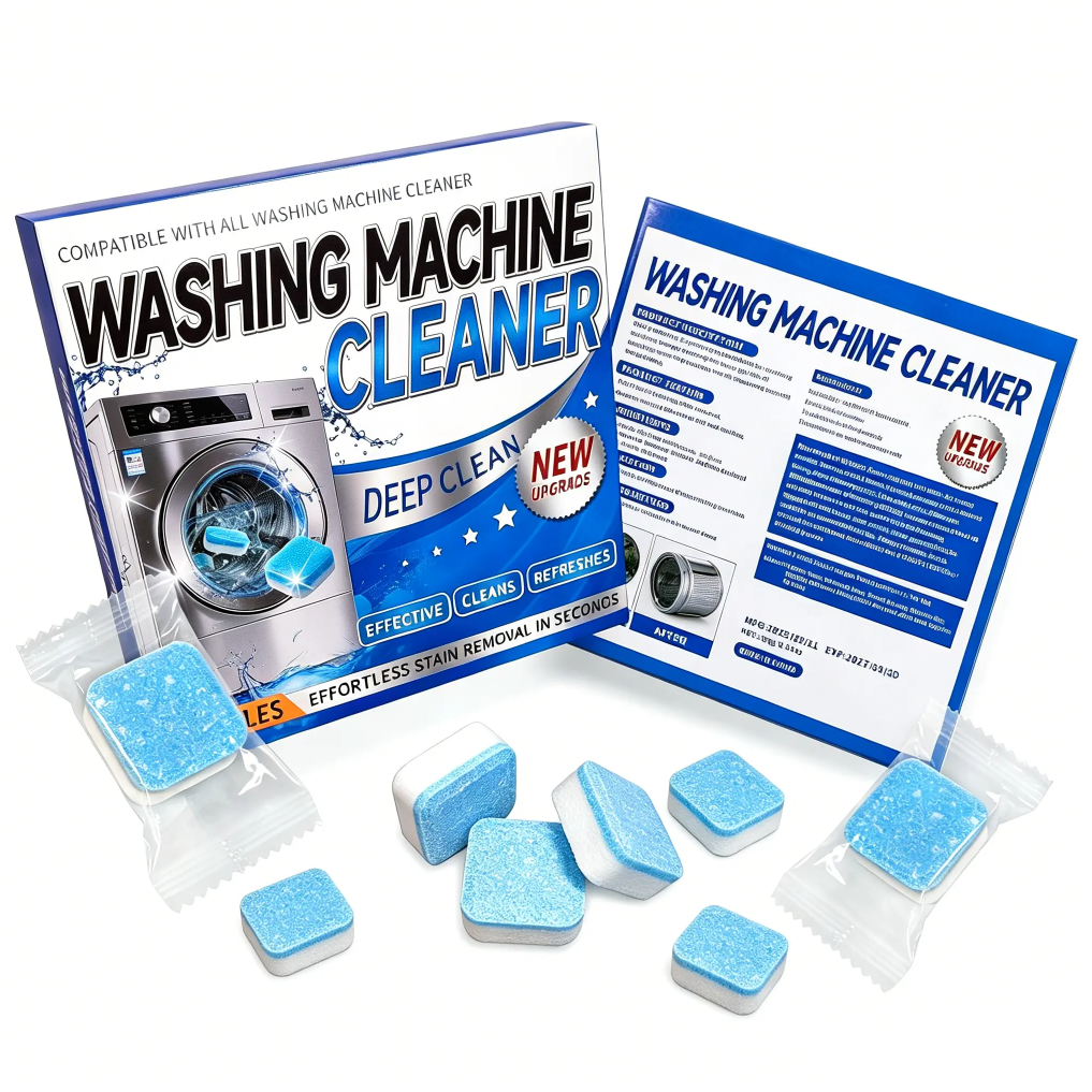 Washing Machine Cleaner Tablets (12 Packs) – 2X Power Deep Cleaning Formula