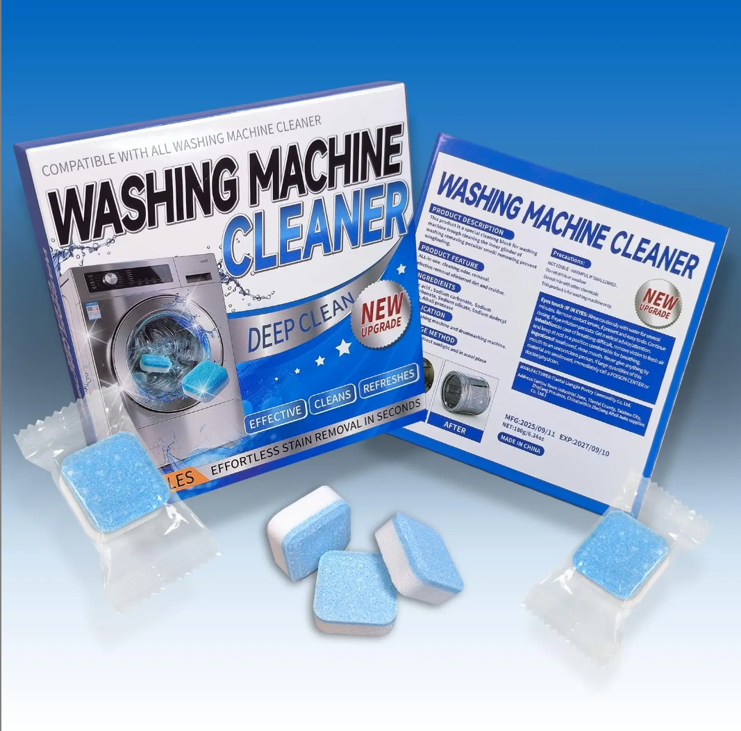 Washing Machine Cleaner Tablets (12 Packs) – 2X Power Deep Cleaning Formula