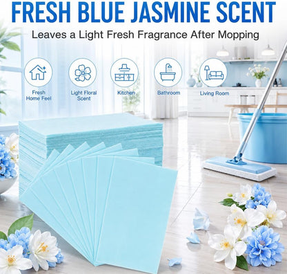 100 Pack Dissolvable Floor Cleaner Sheets, Multi-Effect Deep Clean, Safe for Sealed Hardwood & Tile