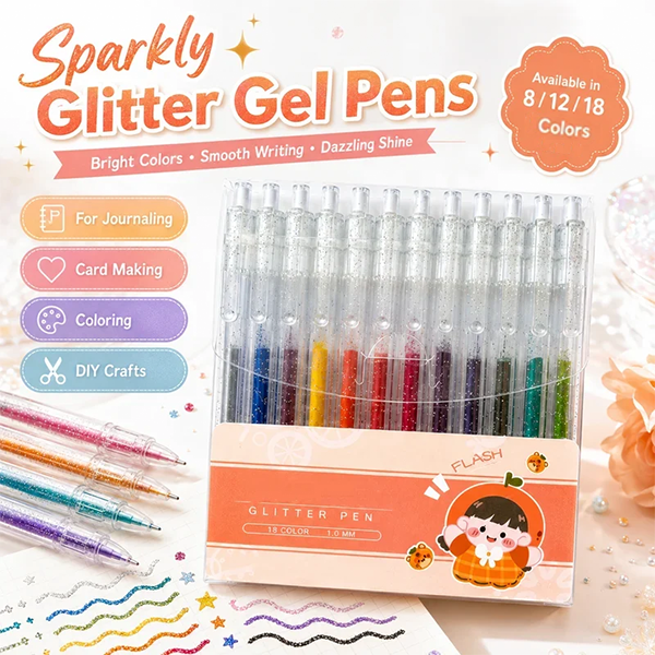 🌈LAST DAY SALE ✨50K+ SOLD!🎁Glitter Gel Pen Set