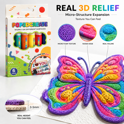 🔥Last Day Promotion 50% OFF 🖍️3D Relief Art Pen – Turn Flat Drawings Into Touchable 3D Art🪄