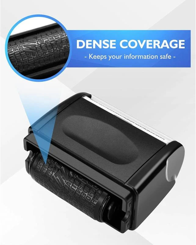 A close look at the dense overlapping privacy pattern on the roller