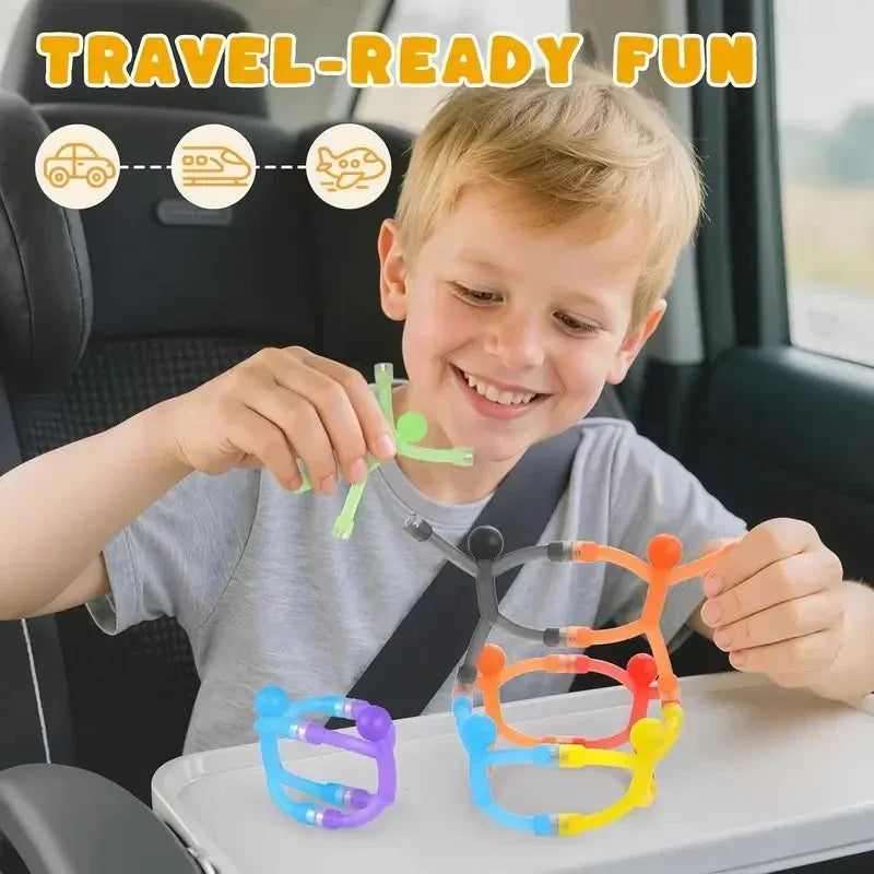 Compact magnetic figures for travel and portable play